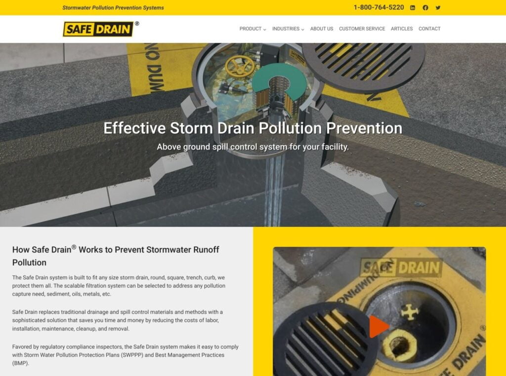 Safe Drain homepage
