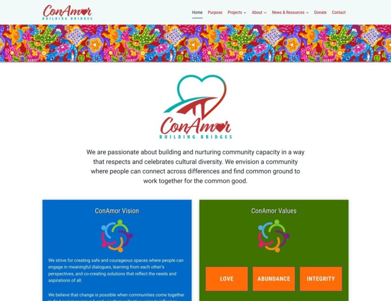 Con Amor Building Bridges homepage
